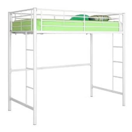 Walker Edison Furniture Walker Edison BTOLWH Sunrise Metal Twin/Loft Bunk Bed - White BTOLWH